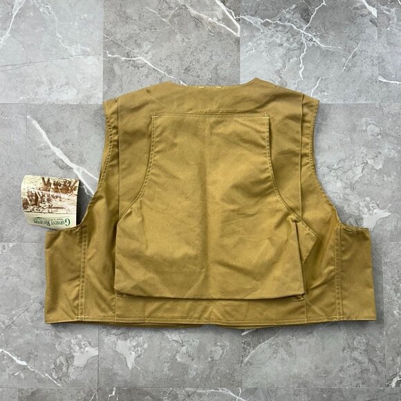 90s Vintage Filson Hunting Vest Mens Large Half Moon Waterfowl Waxed Canvas - Picture 3 of 16